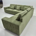 Riokalo fabric L shape sofa+ stool 