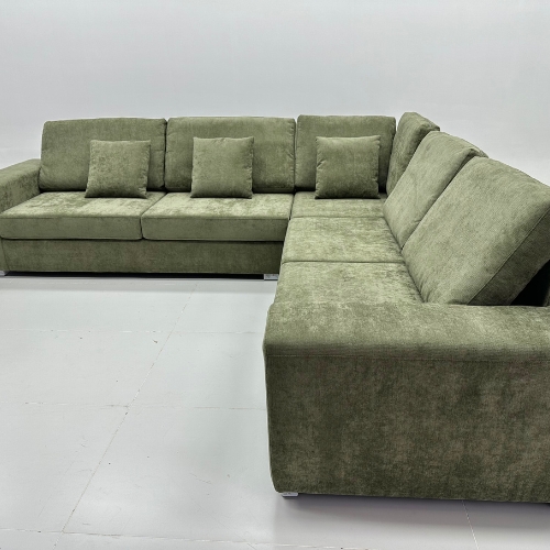 Riokalo fabric L shape sofa+ stool 