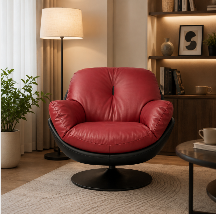 Iratarabi Lounge Chair, black+red