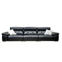 Gangatarayam PU Leather Sofa Combo(3 seater+2 seater+2 stools) Matte Black
