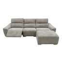 Tanabitara recliner 3 seater sofa, Right seat recliner+left side ottoman, Light Grey