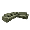 Riokalo fabric L shape sofa+ stool, Olive Green