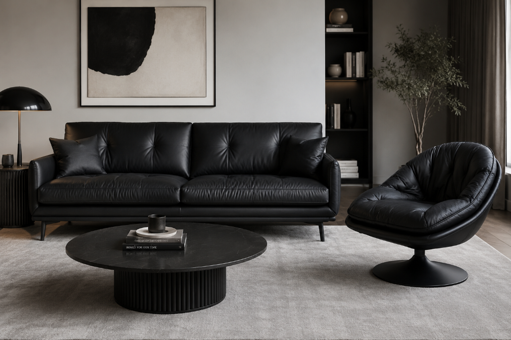 Paratanra Swivel Lounge Chair, black