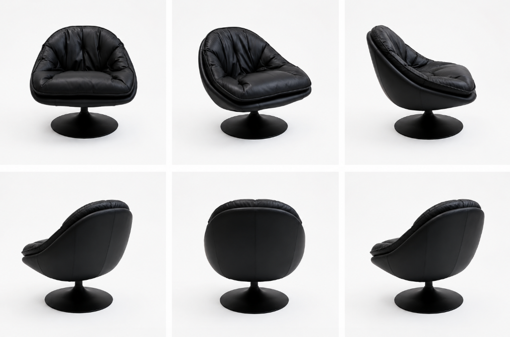 Paratanra Swivel Lounge Chair, black