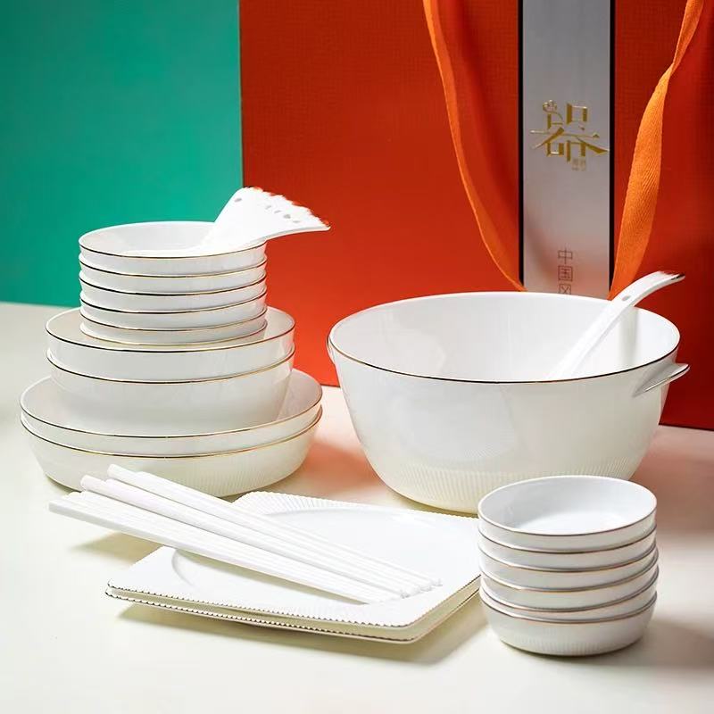 Iralovik Bone China Dinner Set Elegant Luxury Tableware Set
