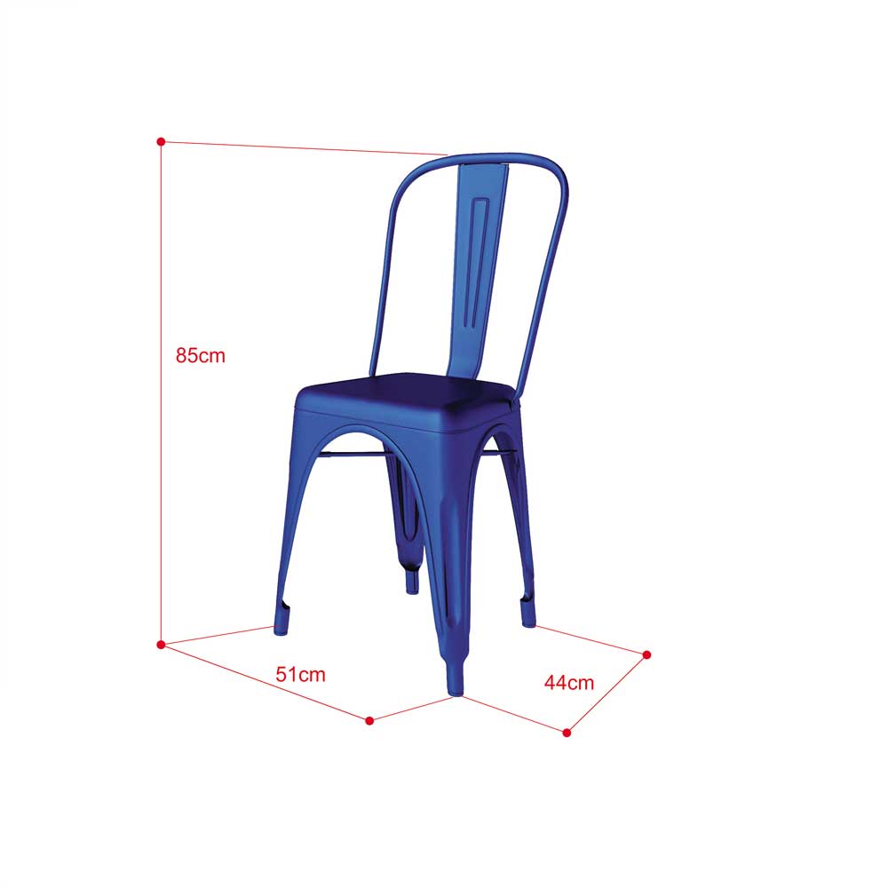 KANSAS blue chairX 4PCS