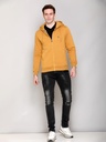 Gents Zipper Sweatshirt With Hood - SS121-SS121-MUSTARD-L