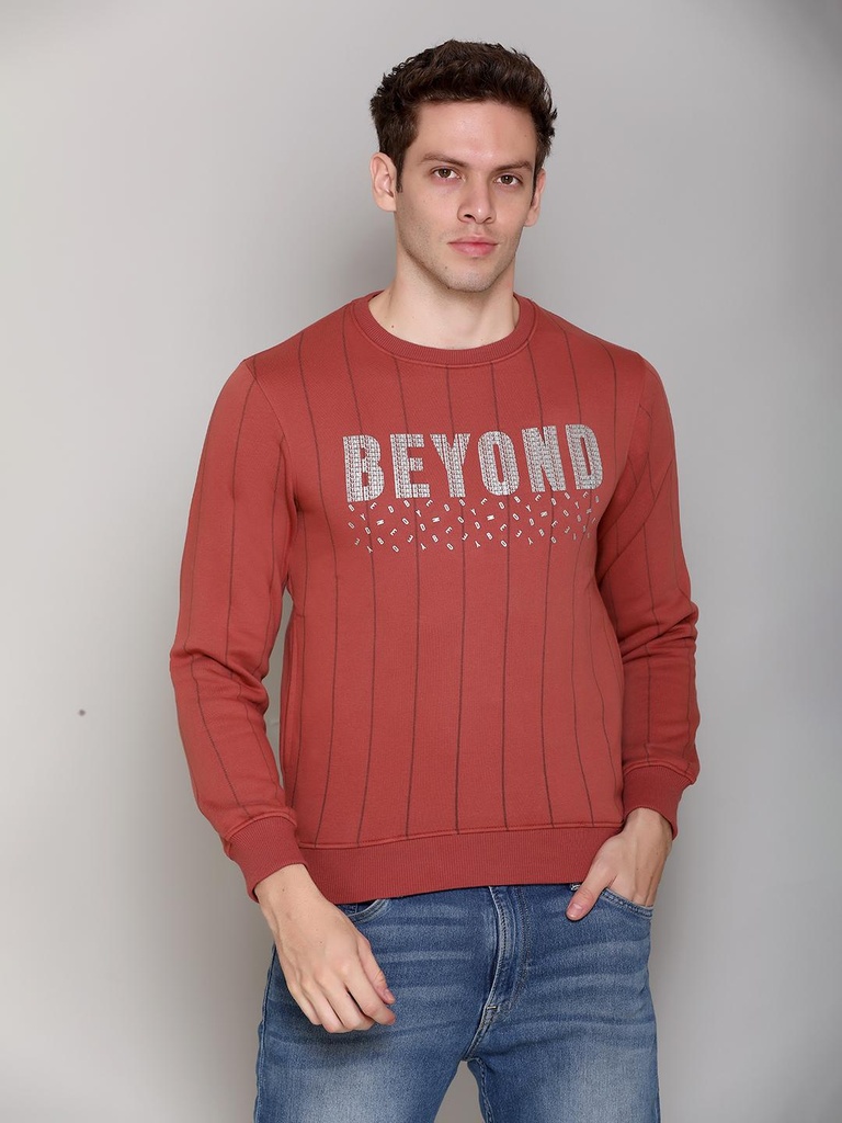 Gents R/N Sweatshirt - SS106-SS106-COPPER BROWN-L