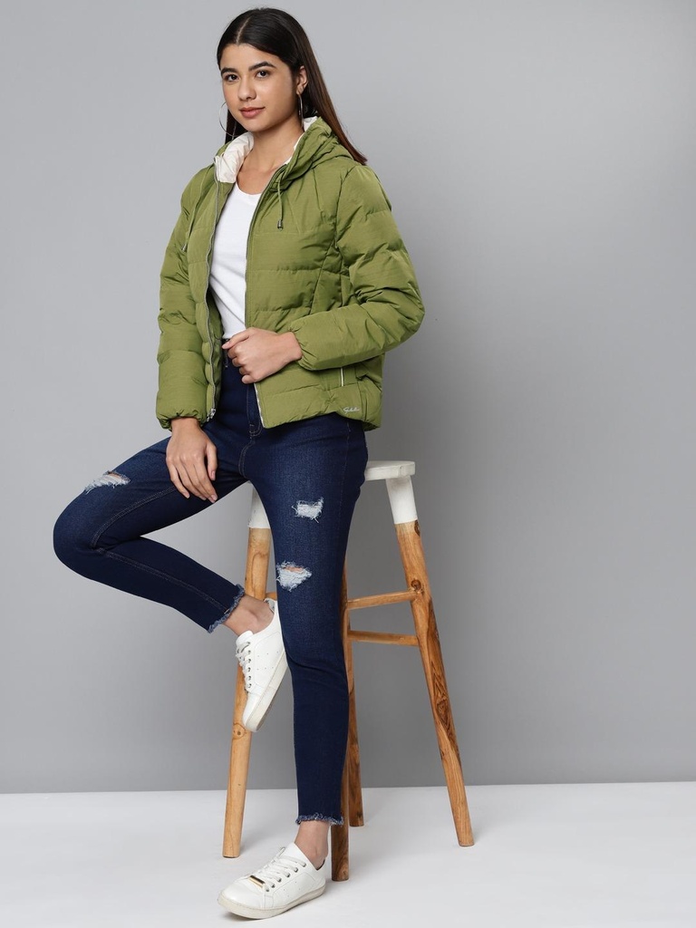 Ladies Short Length Boxy Fit Jacket - R17522-R17522-OLIVE-L