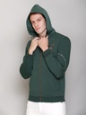 Gents Zipper Sweatshirt With Hood - D2041-D2041-GRANITE GREEN-L