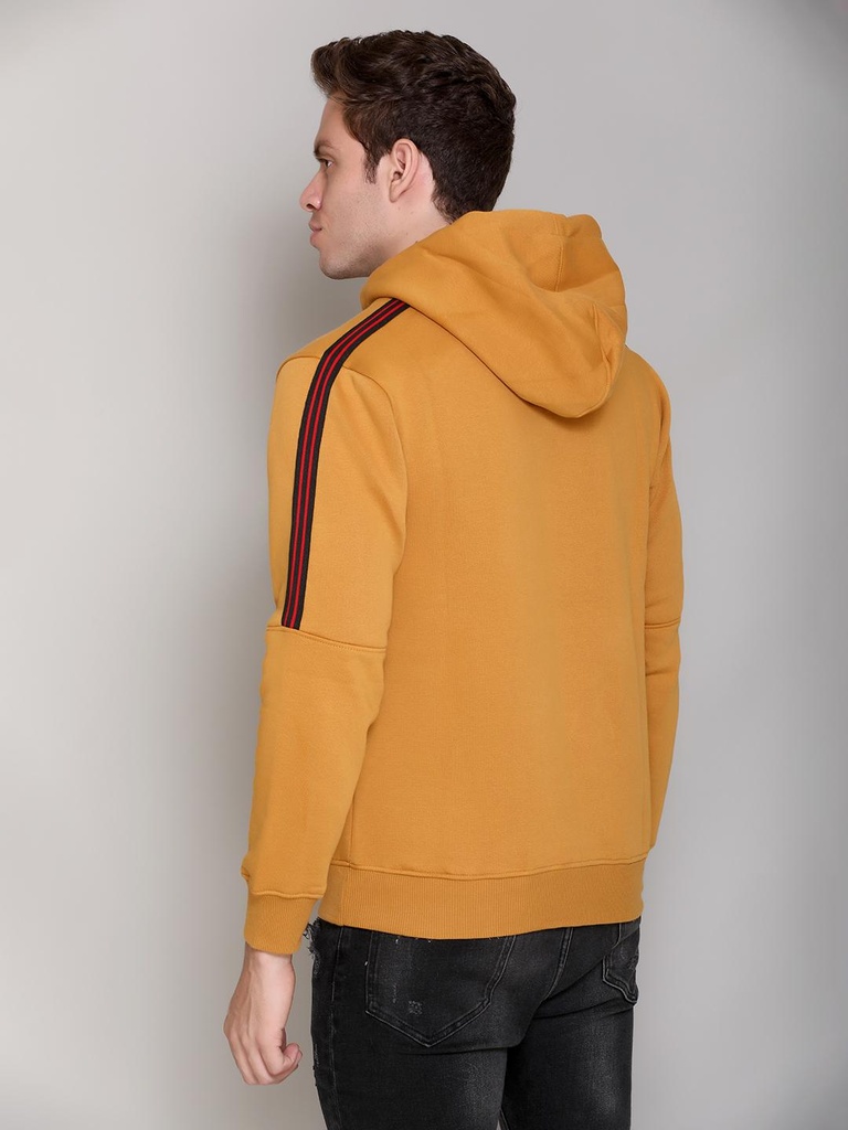 Gents Sweatshirt With Hood - D2008-D2008-MUSTARD-L