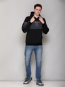 Gents Sweatshirt With Hood - D2007-D2007-BLACK-L