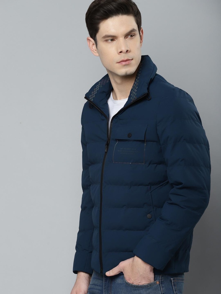 Gents Bomber Fancy Jacket (4) - D1616-D1616-DENIM BLUE-L