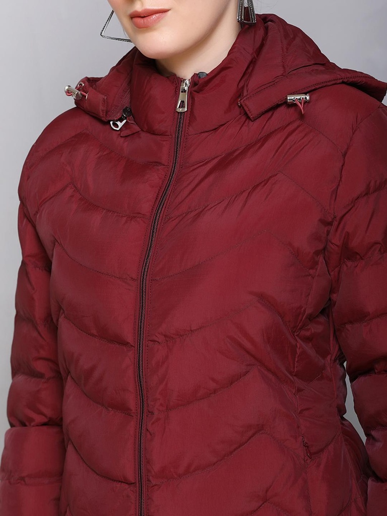 Ladies Sealing Down Jacket - 89471-89471-MEHROON-L