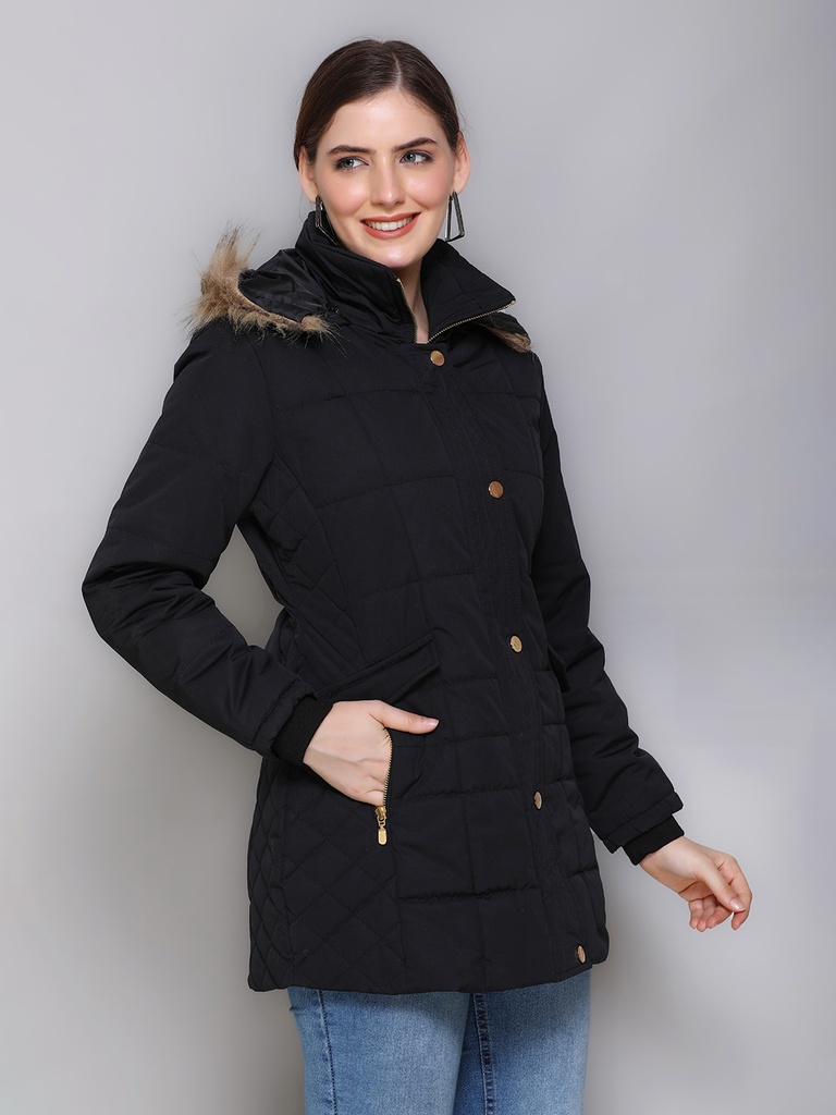 Ladies Long Length Jacket - R24117-R24117-BLACK-L