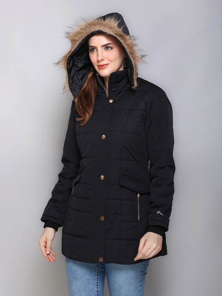 Ladies Long Length Jacket - R24117-R24117-BLACK-L