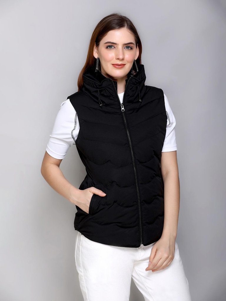 Ladies S/L Fancy Jacket - 17547-17547-BLACK-L