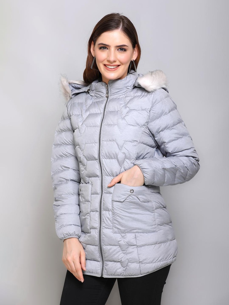 Ladies Down Jacket - 58186-58186-L.GREY-L