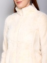 Ladies Collar Style Fancy Zipper Sweatshirt - 9085SS-9085SS-CREAM-L