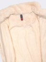 Ladies Collar Style Fancy Zipper Sweatshirt - 9085SS-9085SS-CREAM-L