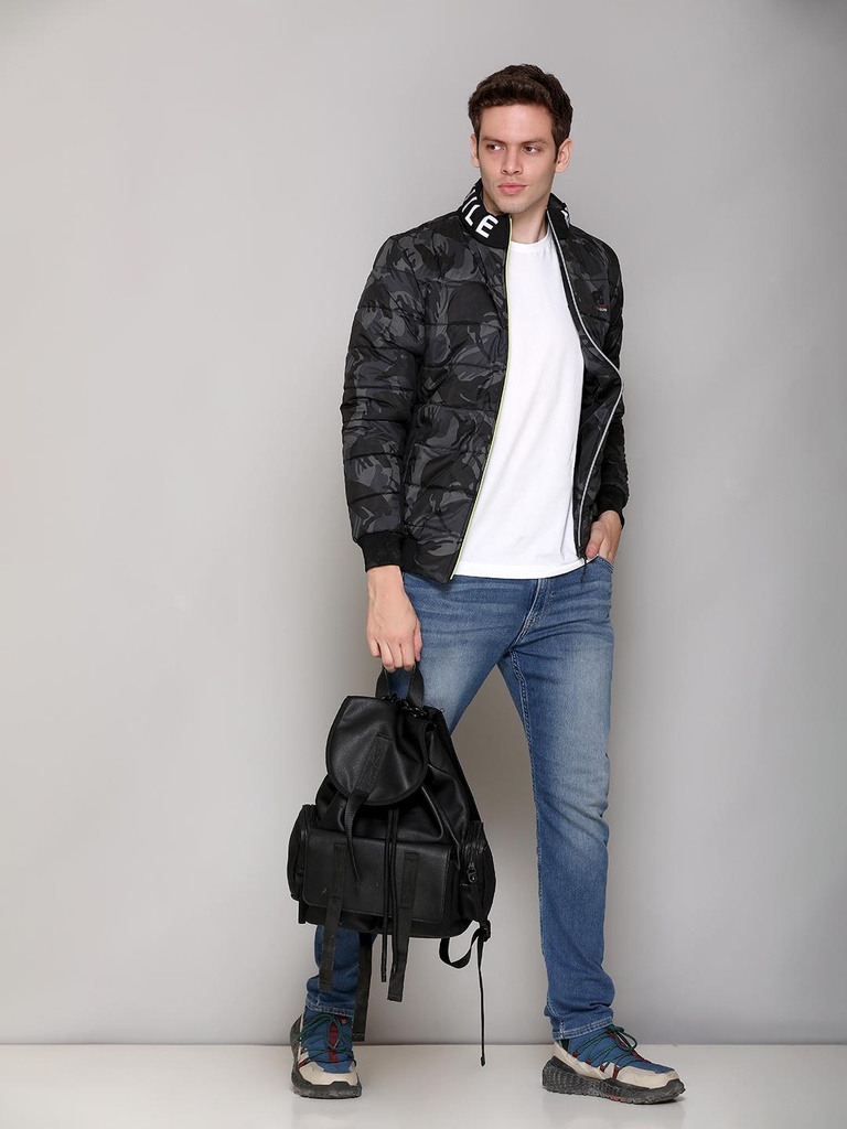 Gents Bomber Fancy Jacket - 9144-9144-BLACK-L