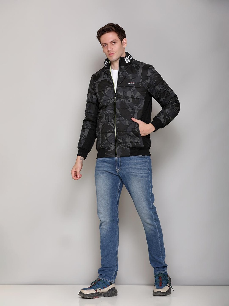 Gents Bomber Fancy Jacket - 9144-9144-BLACK-L