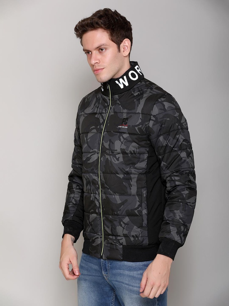 Gents Bomber Fancy Jacket - 9144-9144-BLACK-L