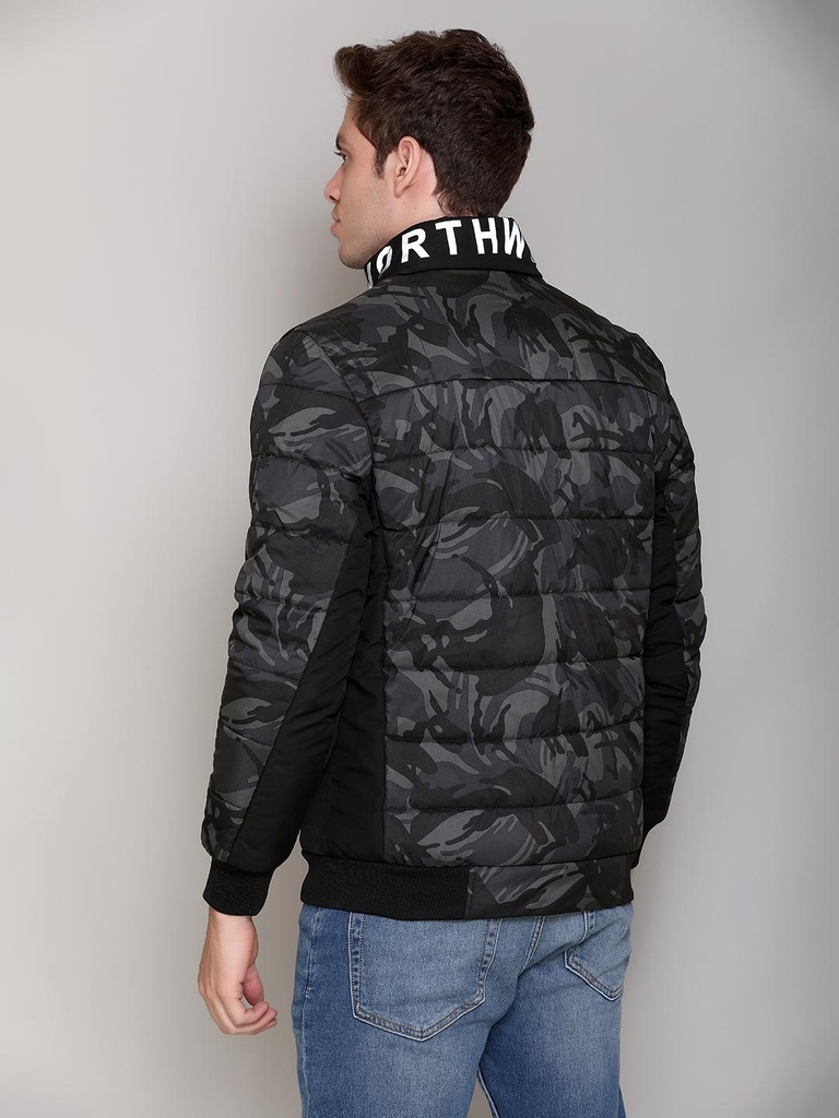 Gents Bomber Fancy Jacket - 9144-9144-BLACK-L