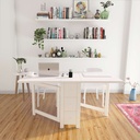 BALTIMORE Gateleg table, white color Component (CID735850043685-1)