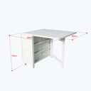 BALTIMORE Gateleg table, white color Component (CID735850043685-1)