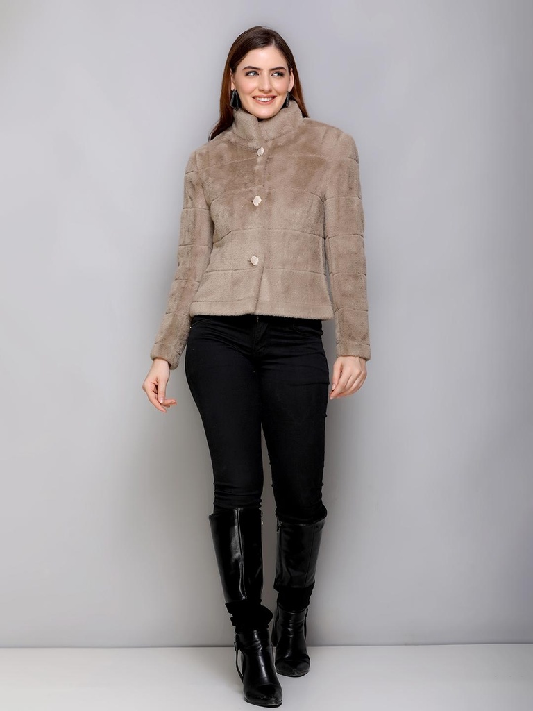 Ladies Short Length Coat - BA439-BA439-MOUSE-L