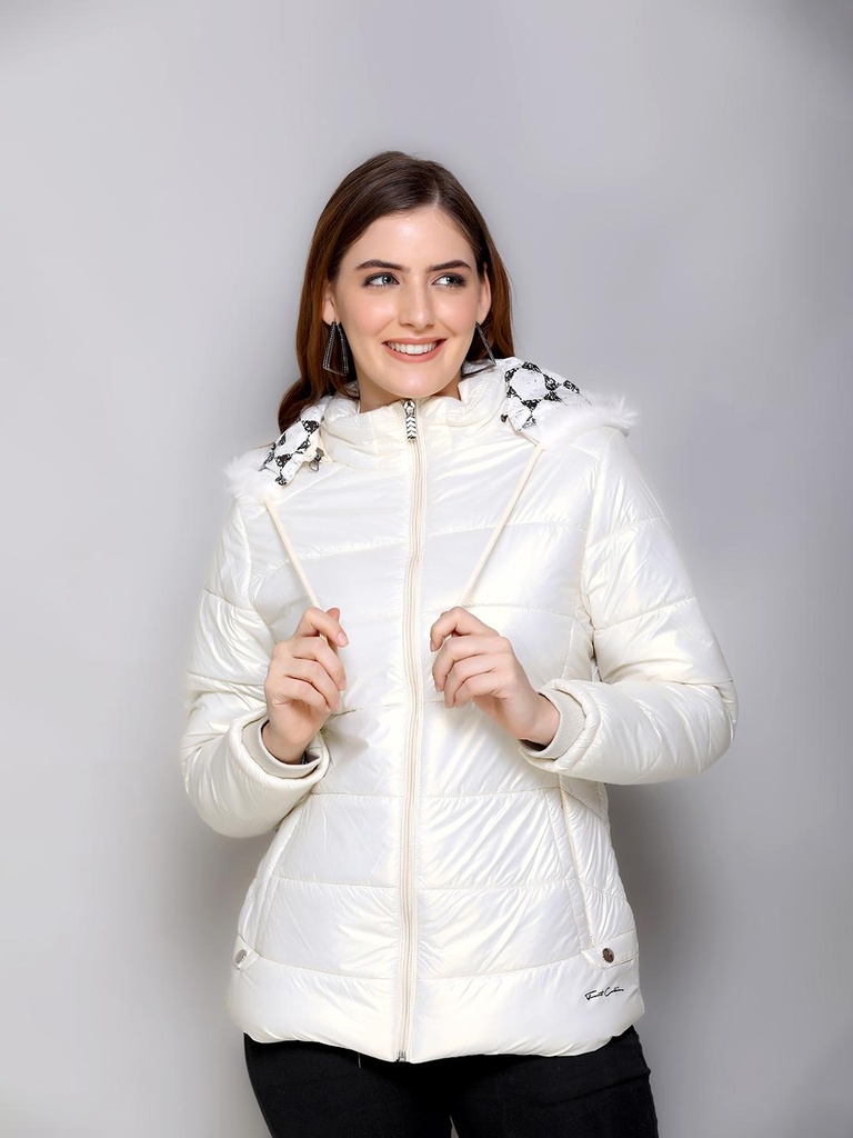 Ladies Short Length Fancy Jacket - 10517-10517-CREAM-L