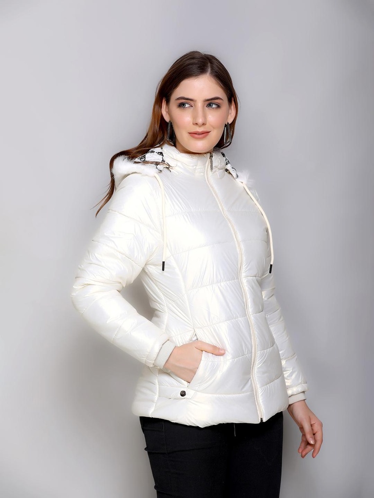 Ladies Short Length Fancy Jacket - 10517-10517-CREAM-L