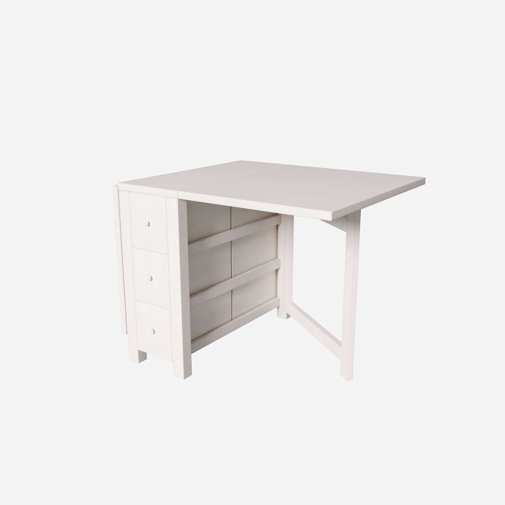 BALTIMORE Gateleg table, white color Component (CID735850043685-1)