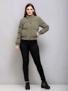 Ladies Medium Length Fancy Jacket - BA415-BA415-OLIVE-L