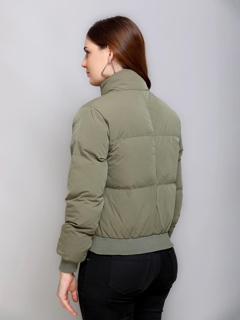 Ladies Medium Length Fancy Jacket - BA415-BA415-OLIVE-L