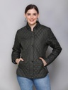 Ladies Medium Length Fancy Jacket - BA419-BA419-OLIVE-L