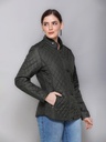 Ladies Medium Length Fancy Jacket - BA419-BA419-OLIVE-L