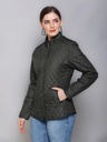 Ladies Medium Length Fancy Jacket - BA419-BA419-OLIVE-L