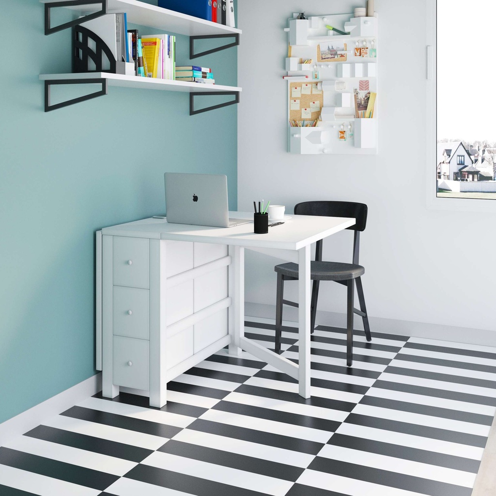 BALTIMORE Gateleg table, white color Component (CID735850043685-1)