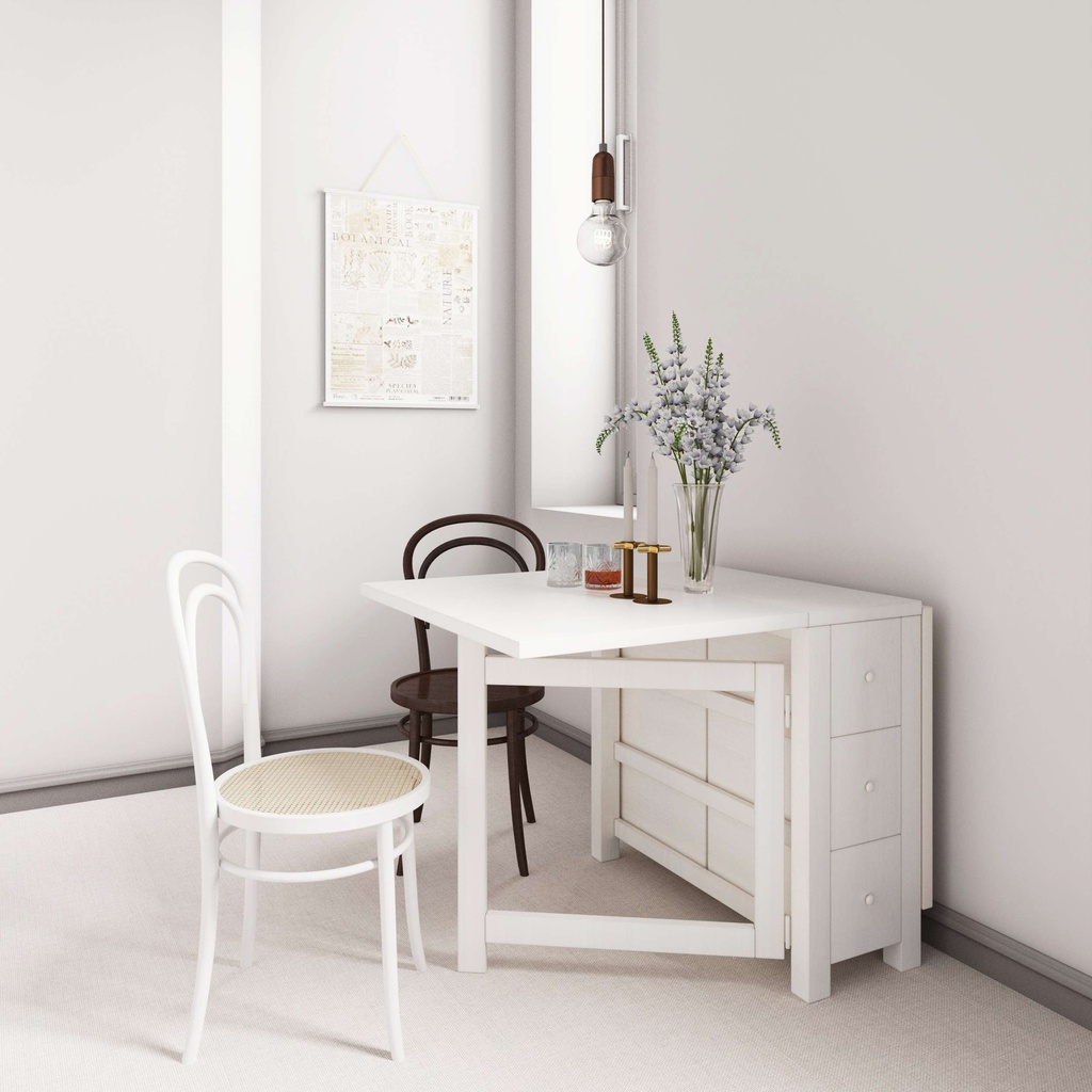 BALTIMORE Gateleg table, white color Component (CID735850043685-1)