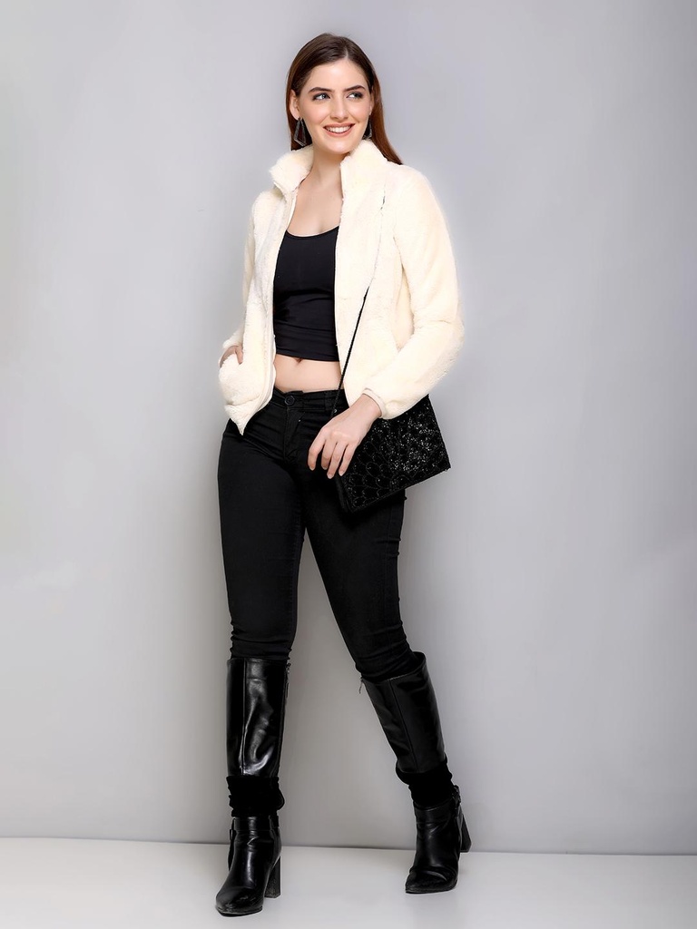 Ladies Collar Style Fancy Zipper Sweatshirt - 9085SS, Chic aesthetic? Solved!