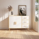 CANDIA Cabinet with Drawers White Oak