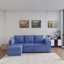 Gangtok L Shape Sofa Bed, Blue, Versatile? Solved!