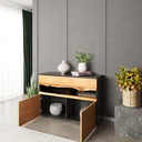 Quebec Sideboard Buffet Table – Grey & Oak