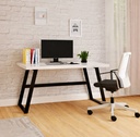 Fresno Desk, White/Black, 140x60cm