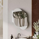 Cloud Multipurpose Cabinet with Mirror,White