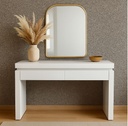 Aspen console table with 2 drawers and LED lighting, White High Gloss