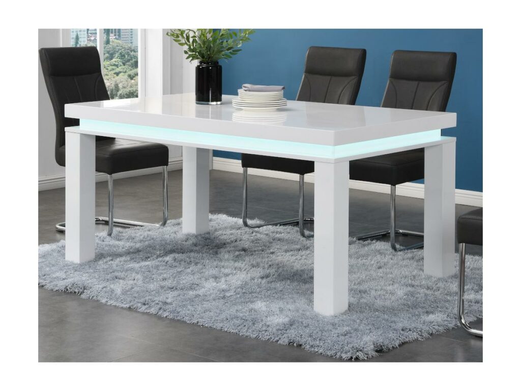 Aspen Dining Table, White High Gloss, Classy? Solved!