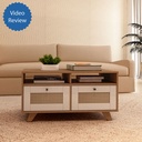 Santa Rita Coffee Table - Cherry/ Off White, 
